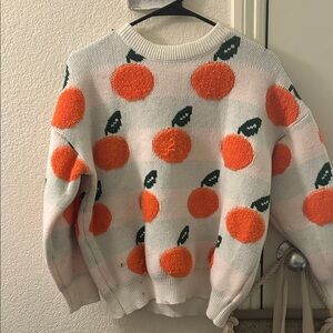 Orange Patterned Sweater